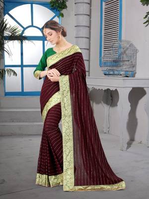 Attrective Look This Fastival Partywear Saree Are Fine Saree Paired With Blouse.This Saree Are Vichitra Silk And Blouse Are Mono Banglori Silk Based Fabric With Heavy Dew Drope With Moti And Banarasi Border. Buy This Pretty Saree Now.