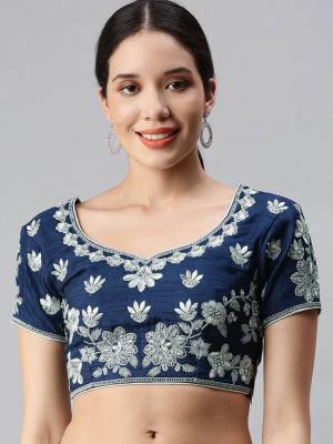 Designer This Readymade Blouse In Fine Color Fabricated On Art Silk Beautified With Fancy Embroidery Work. It Is Light In Weight And Easy To Carry All Day Long. 