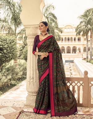 Garb This Partywear Saree Are Fine Saree Paired With Blouse.This Saree Are Brasso Based And Blouse Art Silk Fabric With Heavy Wevon Designer With Brasso Cutting Printed. Buy This Pretty Saree Now.