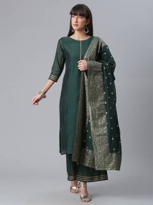 Attrective This Readymade Long Kurti Bottom With Dupatta In Fine Color Fabricated On Chanderi Silk Beautified With Designer Printed. It Is Light In Weight And Easy To Carry All Day Long. 