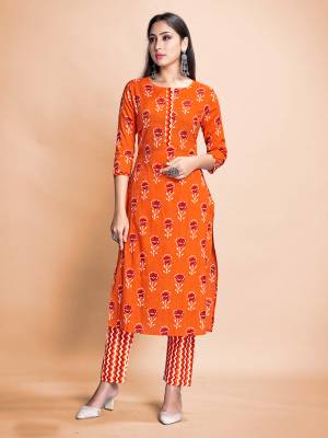 Grab This Readymade Long Dress In Fine Color Top And Bottom Are Rayon Fabricated Beautified With Designer Printed. It Is Light In Weight And Easy To Carry All Day Long. 