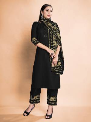 Garb This Readymade Long Dress In Fine Color Top And Bottom With Dupatta Are Rayon Fabricated Beautified With Designer Foil Printed. It Is Light In Weight And Easy To Carry All Day Long. 