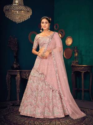 Looking This Wedding Partywear Heavy Designer Lahenga Choli In Georgette And Dupatta Net In Fabricated Beautified With Attrective Multy Thread,Sequance With Gota Patti  Embroidery And Diamond Work.Buy Now. 