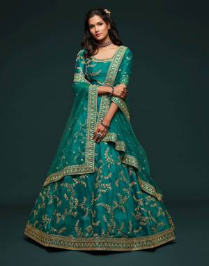 Looking This Partywear Heavy Designer Choli Lahenga Fabric Are Art Silk And Dupatta Soft Net In Fabricated Beautified With Attrective Thread,Jari,Dori,Sequance Embroidery Work. Buy Now.