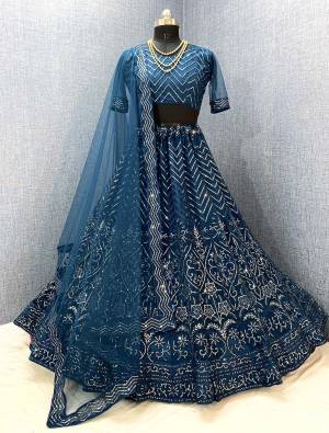 Best This Wedding Partywear Heavy Designer Lehenga Choli And Dupatta In Fine Color Fabricated On Net Beautified Fabric With Designer Sequance Embroidery Work. Buy Now.