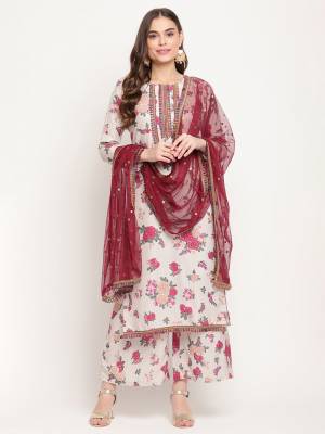 Add This Very Pretty Collection To Your Wardrobe In Lovely Color And Fabric Beautified With Beautifull Print Which Is Soft Towards Skin And Easy To Carry All Day Long.