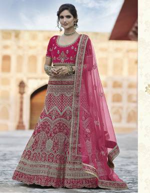 Attrective This Bridal Heavy Designer Lehenga Choli In Fine Color Fabricated On Velvet Beautified Fabric Lahenga Choli With Heavy Designer Embroidery With Hand Work.Buy Now. 