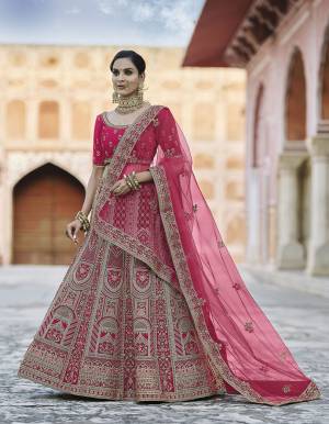 Attrective This Bridal Heavy Designer Lehenga Choli In Fine Color Fabricated On Velvet Beautified Fabric Lahenga Choli With Heavy Designer Embroidery With Hand Work.Buy Now. 