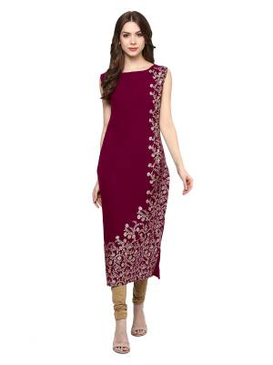 Attrective This Readymade Long Kurti In Fine Color Fabricated On Crepe Beautified With Designer Foil Printed. It Is Light In Weight And Easy To Carry All Day Long. 