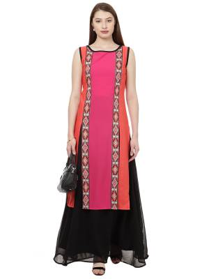 Attrective This Readymade Long Kurti In Fine Color Fabricated On Crepe Beautified With Designer Printed. It Is Light In Weight And Easy To Carry All Day Long. 