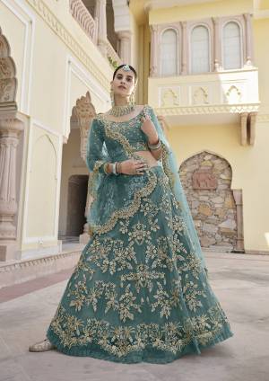 Looking This Bridal Heavy Designer Lehenga Choli In Fine Light Color Fabricated On Soft Net Beautified Fabric With Heavy Designer Sequance,Dori Embroidery Work.Buy Now. 