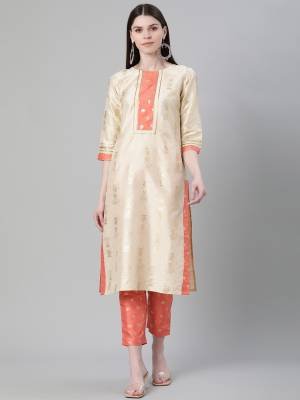 Attrective This Readymade Long Kurti With Bottom In Fine Color Fabricated On Poly Silk Beautified With Designer Foil Printed. It Is Light In Weight And Easy To Carry All Day Long. 