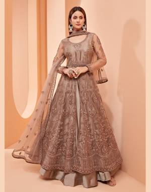 Stylist This Designer Long Length Anarkali Suits In Fine Color.Its Pretty Heavy Sequance Designer Embroidery Work Top Is Butterfly Net Based Paired With Satin Bottom And Butterfly Net Fabricated Dupatta Which Gives An Attractive To The Suit.