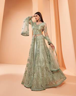 Stylist This Designer Long Length Anarkali Suits In Fine Color.Its Pretty Heavy Sequance Designer Embroidery Work Top Is Butterfly Net Based Paired With Satin Bottom And Butterfly Net Fabricated Dupatta Which Gives An Attractive To The Suit.