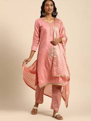 Stylist This Designer Suits In Lovely Color.?Its Pretty Designer Embridery Work Top Is Glass Cotton Based Paired Bottom Cotton With Fancy Fabricated Dupatta Which Gives An Attractive To The Dress.