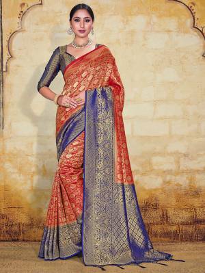 Attrective This Pretty Angelic Partywear Look Wearing This Heavy Designer Weaving Work Saree In Fine Color Paired With Blouse. This Saree And Blouse Is Art Silk Fabricated.Attractive Look To Your Personality. 