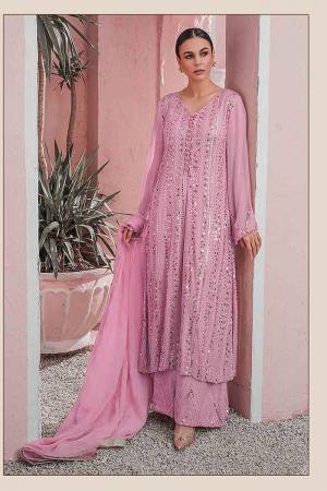 Attrective This Designer Pakistani Suit In Fine Light Color.Its Pretty Heavy Designer Embroidery Work Top Is Faux Georgette Based Paired With Faux Georgette Bottom And Chiffon Fabricated Dupatta Which Gives An Attractive To The Suit.