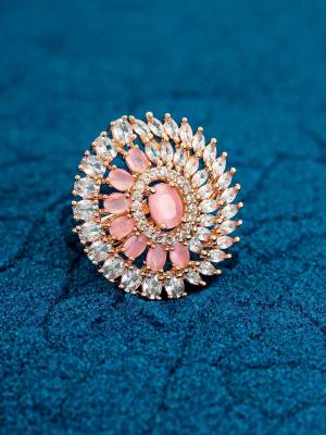 Good Looking To Your Personality By Pairing Up This Beautiful Ring With Your Ethnic Attire. This Pretty Ring Is In Fine Multy Color Beautified With American Diamond With Kundan Work. Buy Now.