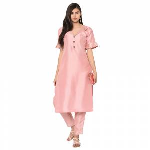 Garb This Readymade Long Kurti In Fine Color. This Kurti Are Fabricated On Poly Silk Beautified With Solid Fabric. It Is Light In Weight And Easy To Carry All Day Long. 