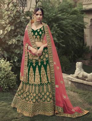 Look Attractive In This Designer Heavy Lehenga Choli In Ptrtty Color Paired?With Lovely Blouse And Dupatta. This Blouse And Lehenga Are Fabricated On Satin Paired With Soft Net Fabricated Dupatta. It Has Heavy Designer Glitter Dori,Jari With Thread Embroidery And Stone Work.Buy Now.