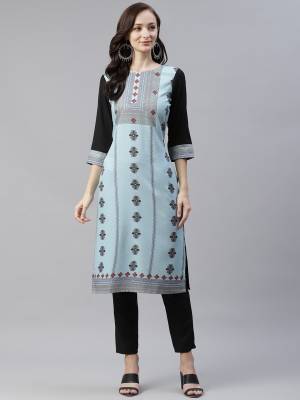 Grab This Readymade Collection Come With Pretty Colored Kurti Come With Matching Bottom And Rayon Fabricated Beautified With Designer Foil Printed