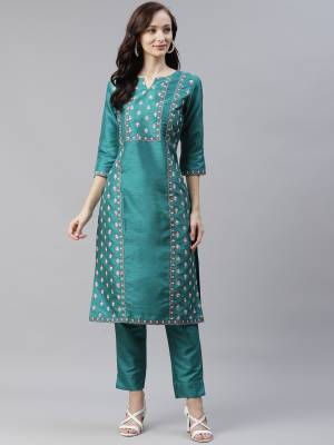 Grab This Readymade Collection Come With Pretty Colored Kurti Come With Matching Bottom And Poly Silk Fabricated Beautified With Designer Foil Printed