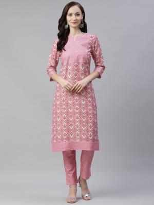 Grab This Readymade Collection Come With Pretty Colored Kurti Come With Matching Bottom And Rayon Fabricated Beautified With Designer Foil Printed