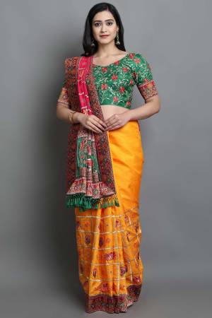 For A Beautiful Look, Grab This Saree In Beautifull Colored Paired With Pretty Colored Blouse. This Saree Is Fabricated On Soft Silk Pair With Satin Silk Blouse Beautified WithHeavy Embroidery,Diamond Work