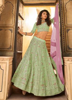 Grab These Heavy Designer Lehenga in Beautiful Coloed Pair With Designer Pretty Blouse And Dupatta These Lehenga is Beautified With Orgnaza Based Fabric Come With Organza Blouses And Soft Net Dupatta Beautified With Heavy Designer Work