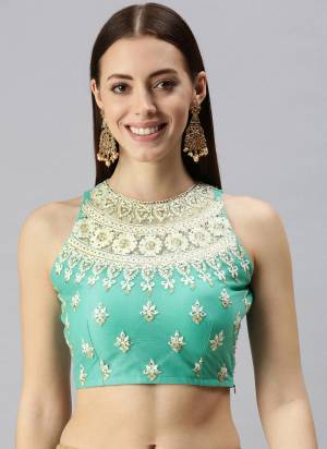 classic is Never old and enough to have in your closet .Pair this Readymade blouse with a beautiful Saree Grab This Readymade Blouse Fabricated On Lycra & Net With Embroidery,Diamond Work