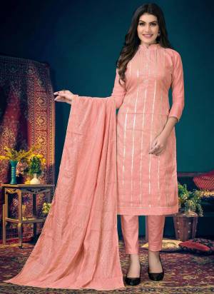 Simple and Elegant Looking Suit Is Here In Pretty Color Fabricated On Modal Chanderi. It Is Beautified With Attractive Designer Embroidery Work Buy Now