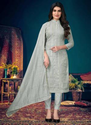 Simple and Elegant Looking Suit Is Here In Pretty Color Fabricated On Modal Chanderi. It Is Beautified With Attractive Designer Embroidery Work Buy Now