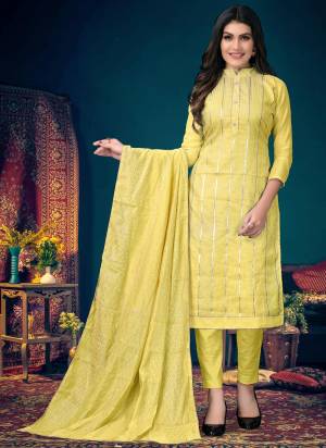 Simple and Elegant Looking Suit Is Here In Pretty Color Fabricated On Modal Chanderi. It Is Beautified With Attractive Designer Embroidery Work Buy Now