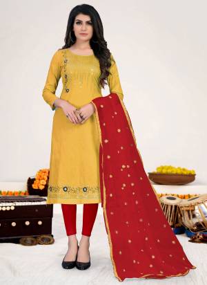 Add This Very Beautiful Designer Suit In All Over Lovely Color. Its Pretty Top Is Fabricated On Glass Cotton Paired With Cotton Bottom And Fancy Fabricated Dupatta Beautified With Designer Embroidery Work. Buy This Suit Now?