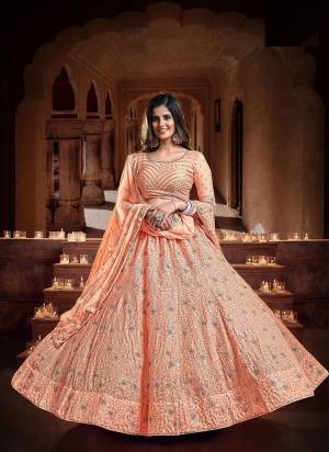 For A Designer Look , Grab These Designer Lehenga in All Over Beautiful Colored.its Lehenga And Blouse Are Fabricated On Georgette Based Pair With Net Dupatta Beautified With Heavy Designer Work