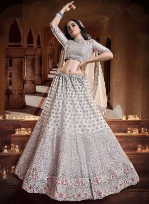 For A Designer Look , Grab These Designer Lehenga in All Over Beautiful Colored.its Lehenga And Blouse Are Fabricated On Georgette Based Pair With Net Dupatta Beautified With Heavy Designer Work