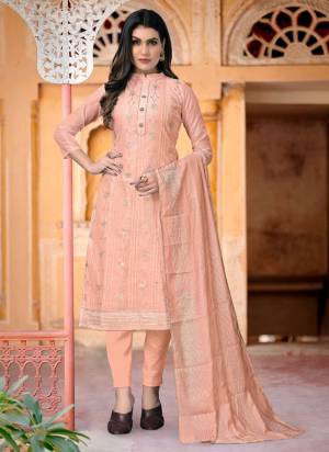 Look Pretty Wearing This Suit In All Over Pretty Colored Top Bottom And Dupatta.These Suit Is Cotton Based Fabricated And Beautified With Designer Embroidery Work.This Dress Material Ensures Superb Comfort All Day Long