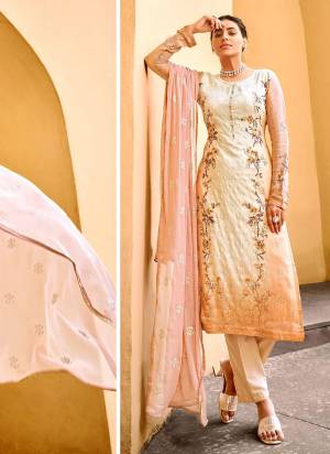 Adorn The Pretty Angelic Look In This Beautiful Suit in All Over Pretty Coored.These Top is Fabricated On Viscose Chinon Chiffon Pair With Santoon Bottom And Chinon Chiffon Dupatta.Its Beautified With Designer Work.