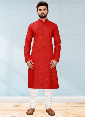 Take your ethnic style quotient to the next level by wearing this fashionable kurta set.Its Come With Cotton Fabricated Pair With Cotton Fabric Payjama.Buy Now