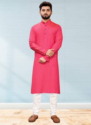 Take your ethnic style quotient to the next level by wearing this fashionable kurta set.Its Come With Cotton Fabricated Pair With Cotton Fabric Payjama.Buy Now