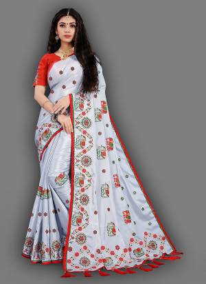 Looking Beautiful In These Pretty Colored Saree Come With Contrast Blouse.These Saree is Fabricated On Crepe Slk Pair With Silk Blouse Its Beautified With Heavy Embroidery And Diamond Work.Buy Now 