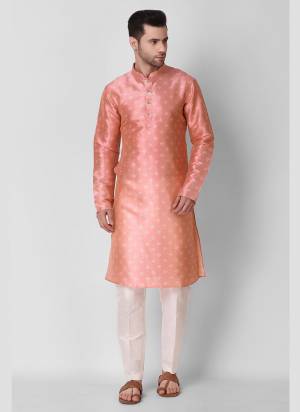 Take your ethnic style quotient to the next level by wearing this fashionable kurta set.Its Come With Art Silk Fabricated Pair With Art Silk Fabric Payjama.Buy Now