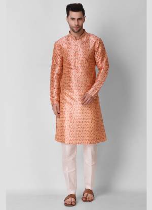 Take your ethnic style quotient to the next level by wearing this fashionable kurta set.Its Come With Art Silk Fabricated Pair With Art Silk Fabric Payjama.Buy Now