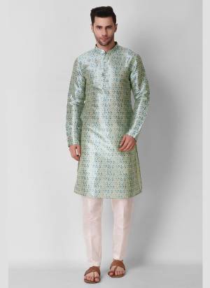 Take your ethnic style quotient to the next level by wearing this fashionable kurta set.Its Come With Art Silk Fabricated Pair With Art Silk Fabric Payjama.Buy Now