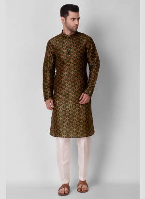 Take your ethnic style quotient to the next level by wearing this fashionable kurta set.Its Come With Art Silk Fabricated Pair With Art Silk Fabric Payjama.Buy Now