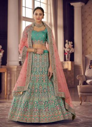 For A Designer Look,Grab These Heavy Deigner Lehenga in All Over Beautiful Colored.These Lehenga is Fabricated On Organza Pair With Organza Blouse And Soft Net Dupatta.Its Beaitified With Heavy Designer Work.