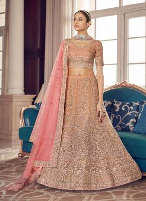 For A Designer Look,Grab These Heavy Deigner Lehenga in All Over Beautiful Colored.These Lehenga is Fabricated On Organza Pair With Organza Blouse And Soft Net Dupatta.Its Beaitified With Heavy Designer Work.