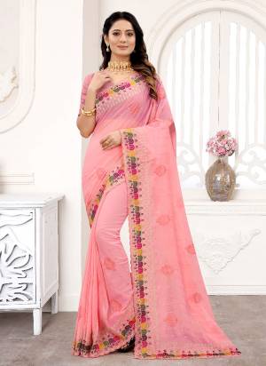 for  A Beautiful Look Grab These Saree in All Over Fine Colored Pair With Blouse.These Saree And Blouse Are Fabricated On Georgette Based.Its Beautified With Designer Embroidery Work.