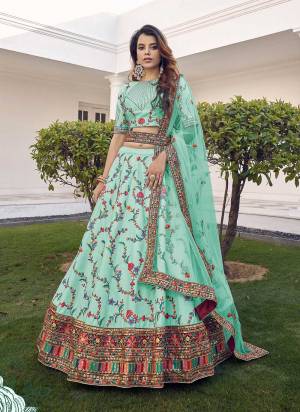 Grab These Designer Lehenga Choli in All Over Fine Colored Pair With Designer Blouse And Dupatta.These Lehenga choli is Fabricated on Silk Pair With Silk Blouse And Net Dupatta.Its Beaitified With Heavy Designer Work.