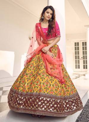 Grab These Designer Lehenga Choli in All Over Fine Colored Pair With Designer Blouse And Dupatta.These Lehenga choli is Fabricated on Silk Pair With Silk Blouse And Silk Dupatta.Its Beaitified With Heavy Designer Work.